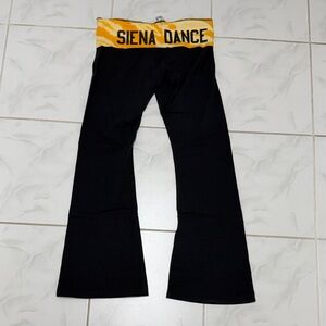 Boxercraft Black Flare Pants with Yellow Waistband “Siena Dance”